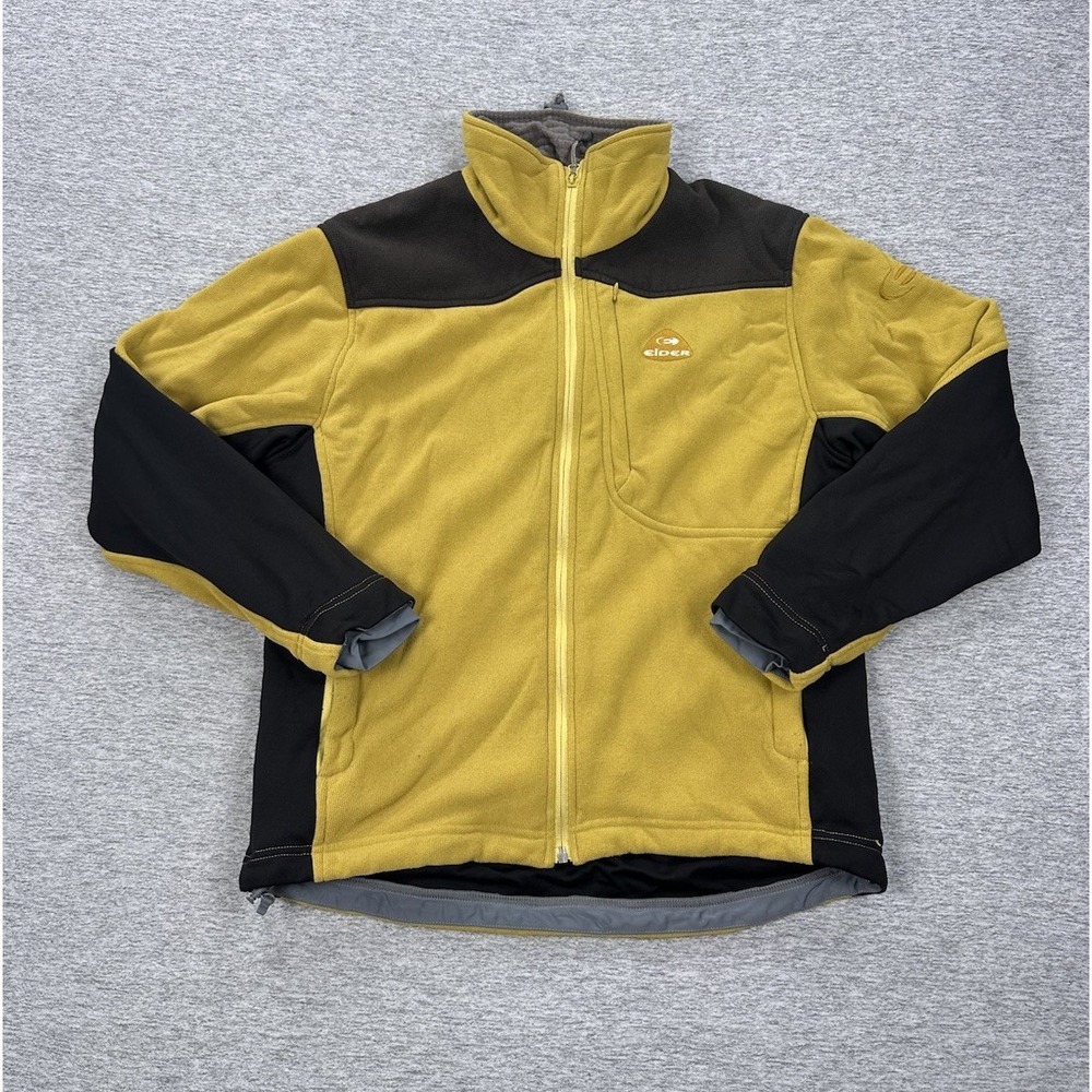 Eider Jacket Mens Medium Gold Black Jyrko Full Zip Lined Outdoor Winter Gear